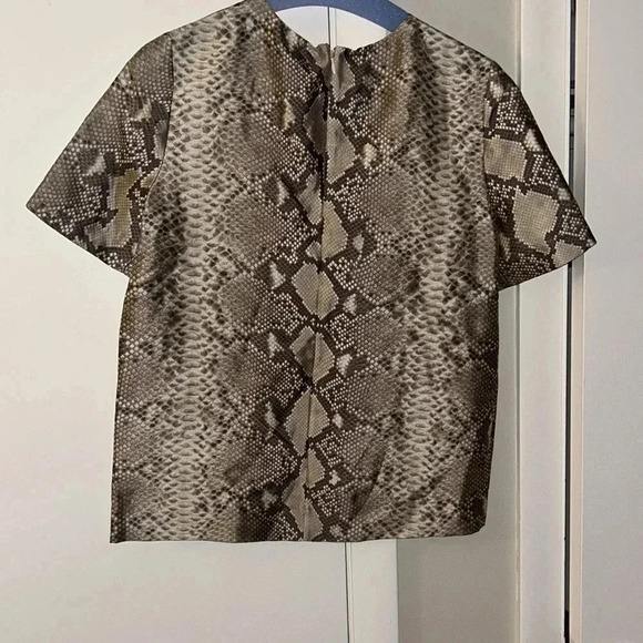 Tory Burch snake print wool silk shirt size 2 - Picture 3 of 3